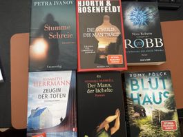 6 Krimis & Thriller  Bücher Set