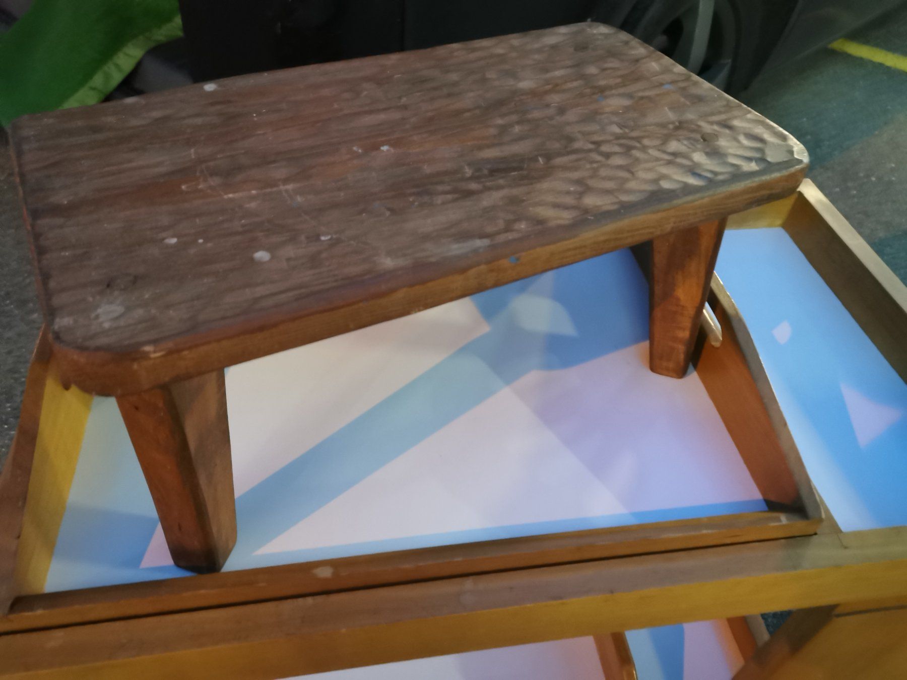 Sgabelli: Vintage Hocker holz – Usato da Winterthur venduto da style-and-design.zrh