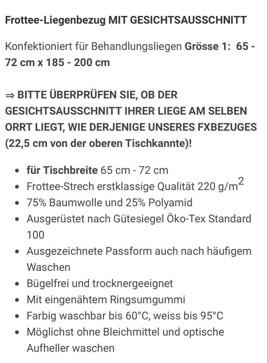 Sedie a sdraio: Frottee Liegenbezug mit Gesichtsausschnitt – Usato da Rothenburg venduto da Rias 1