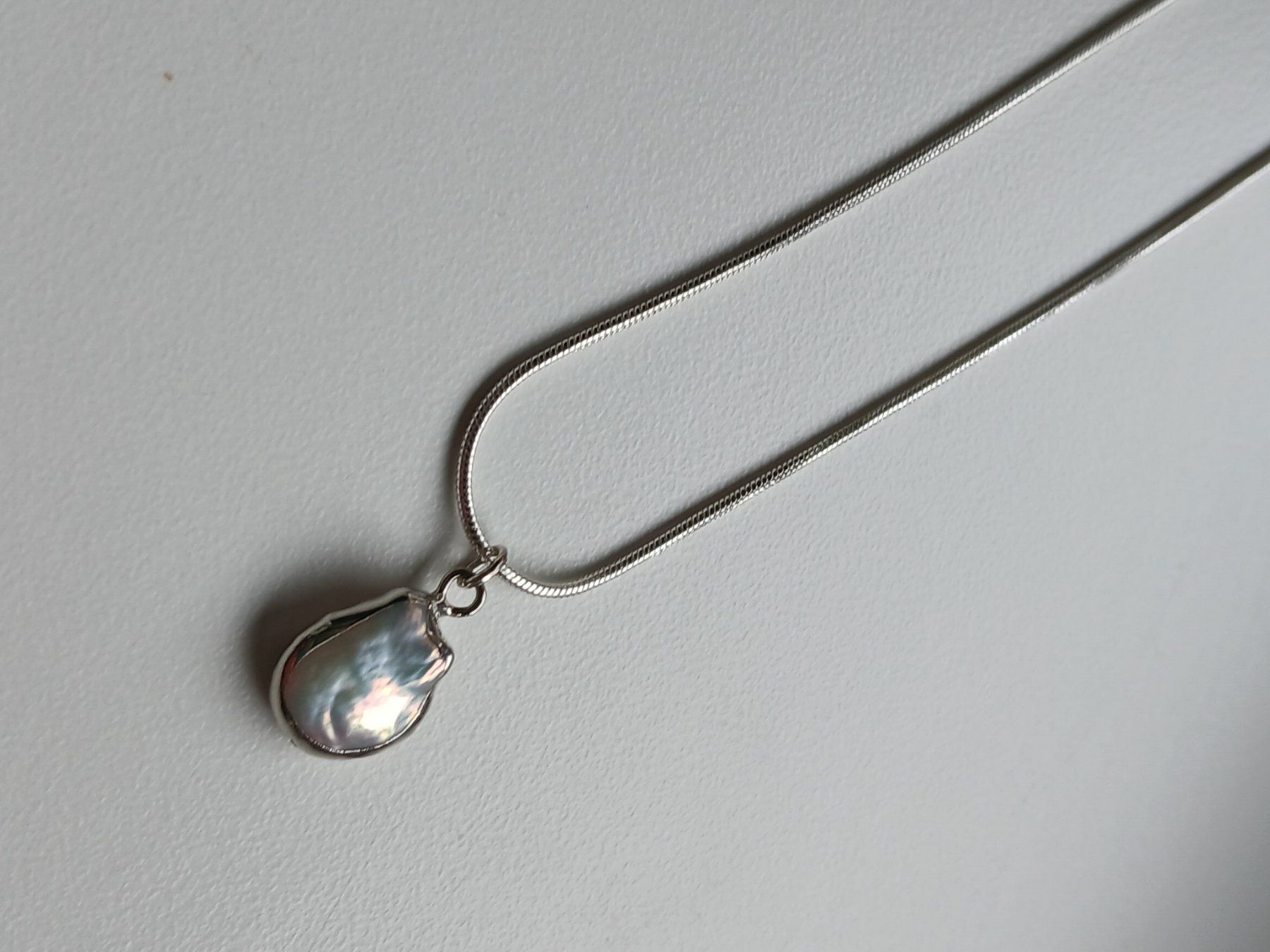 Catenine: Silberkette 45cm, mit Süsswasserperle 925 – Usato da Stallikon venduto da madi0320
