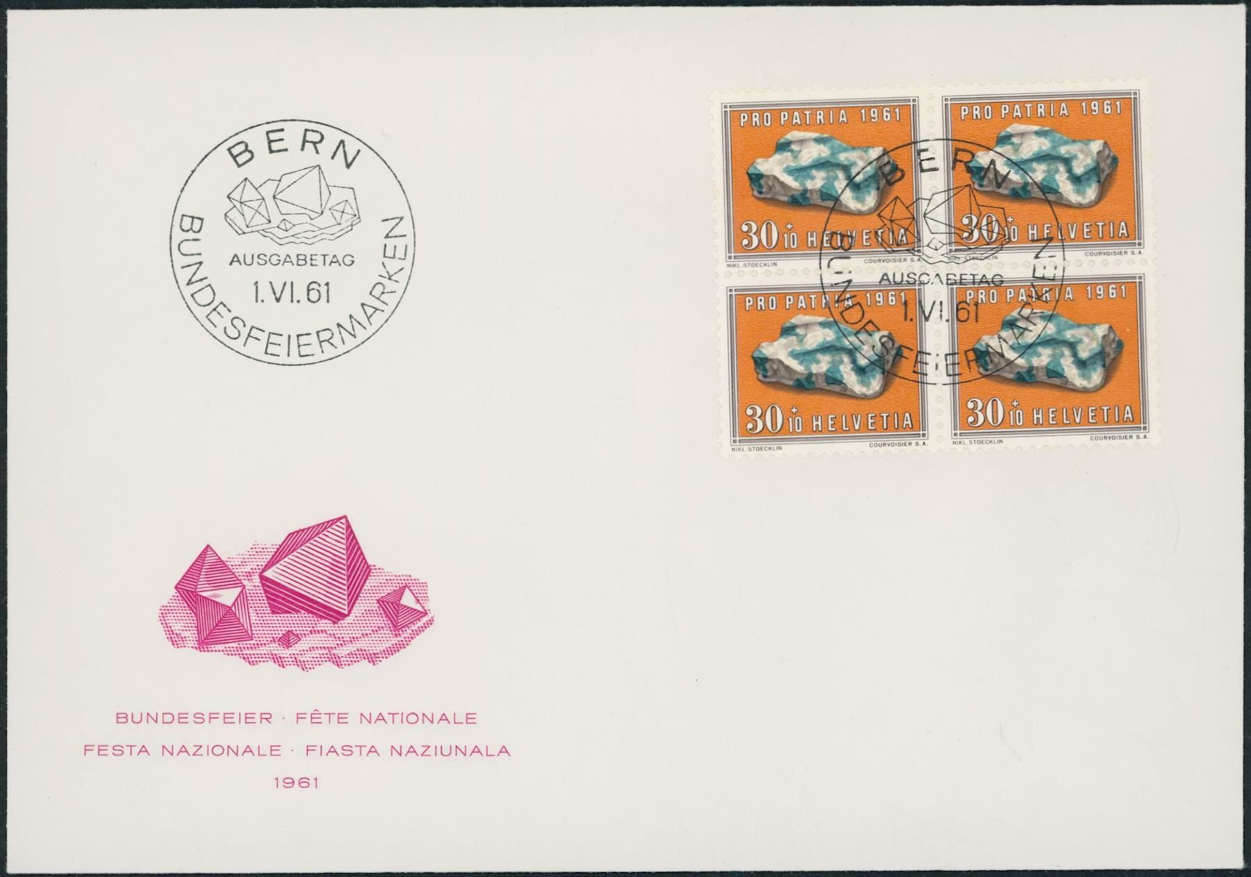 Alle Briefmarken: 1961 - Pro Patria - FDC U4 – Gebraucht aus Schindellegi von leecollect 1