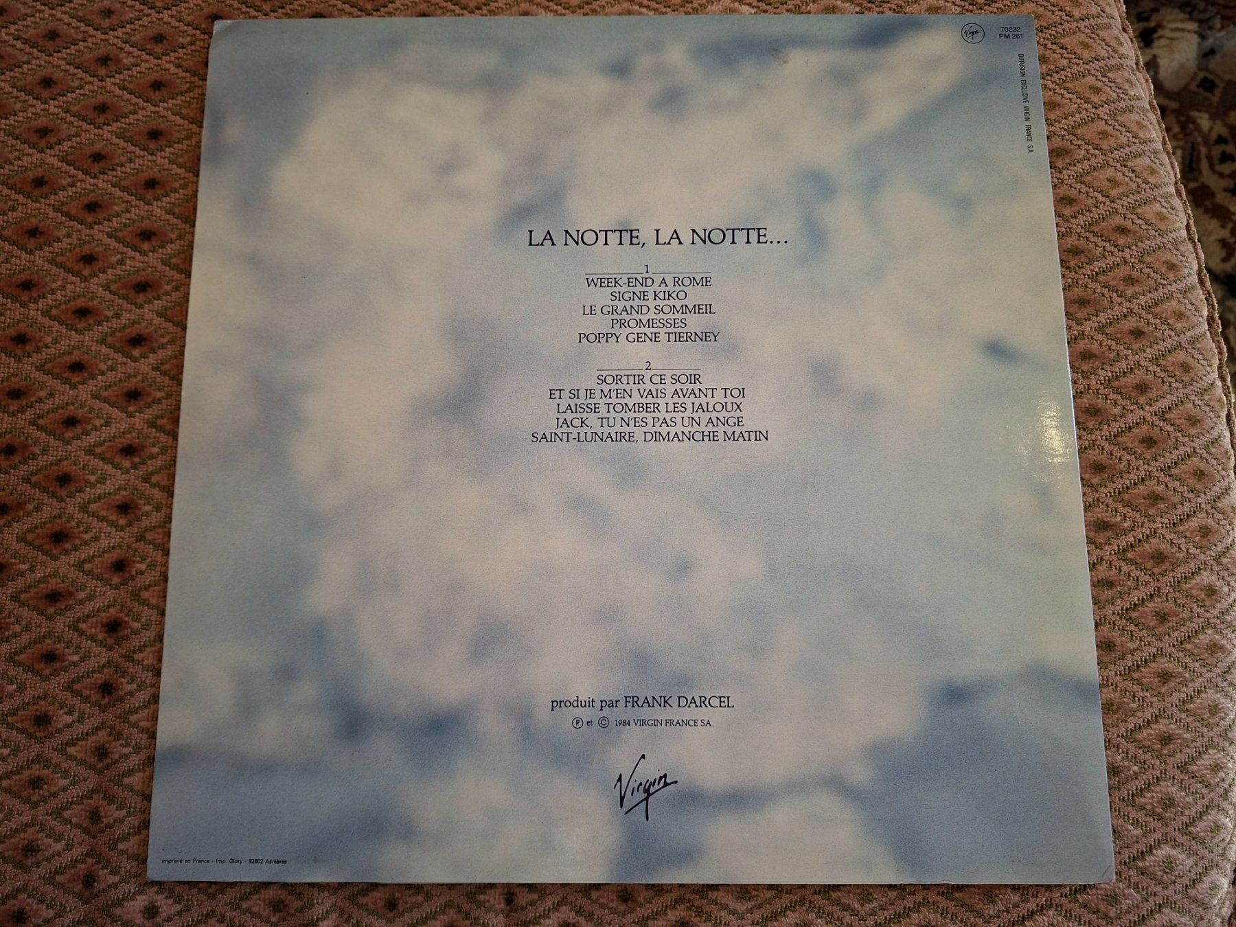 Vinyles: French Pop Rock - Etienne Daho - La Notte, La Notte...- E – D'occasion à Bernex par Wannabehasbeen01 1