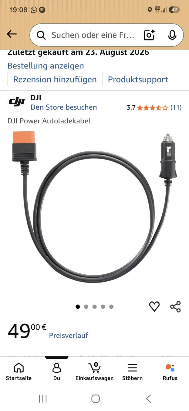 DJI Caricatori & Batterie: Dji powerstation 12v ladekabel – Nuovo (secondo la descrizione) da Schleitheim venduto da Marc.Heller