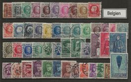 BELGIEN,  kleines Lot gestempelter Briefmarken