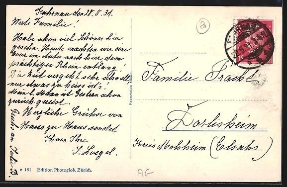 Cartoline postali: AK Laufenburg, Ortspartie mit Brücke – Usato da Berlin venduto da bartko-reher 1