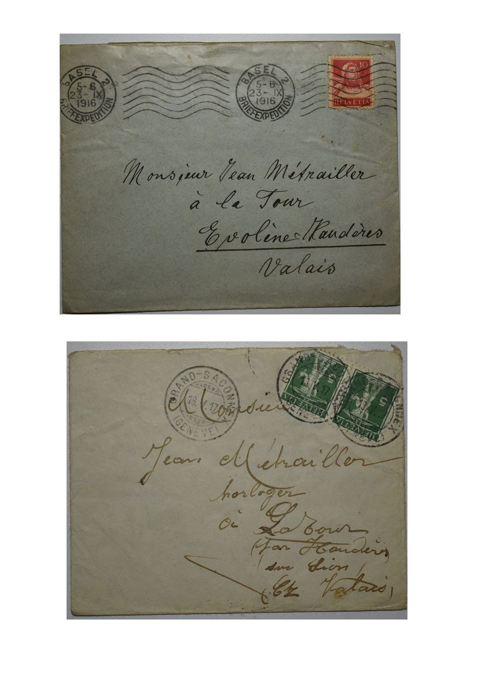 Buste & buste per spedizione: Lot de letrres anciennes – Usato da Petit-Lancy venduto da Pimose 1