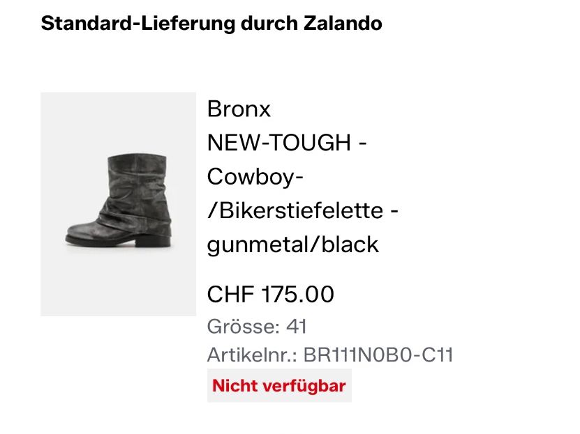 Scarpe da donna: BRONX Stiefelette Grösse 41 ZALANDO – Nuovo (secondo la descrizione) da Lauerz venduto da Zauberwald87 3