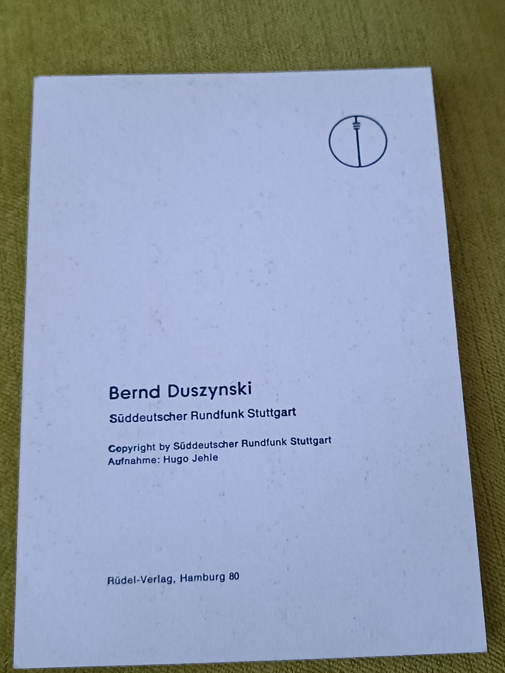 Autogramme: Bernd Duszynski († 1999) - handsigniert – Gebraucht aus Menziken von Autogramme 1