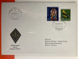 Schweiz 1997 Feldpostbrief Kaserne Bülach Genietruppen