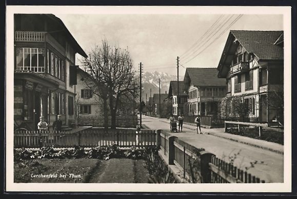 Cartes postales: Lerchenfeld b. Thun, Strassenpartie am P – D'occasion à Berlin par bartko-reher
