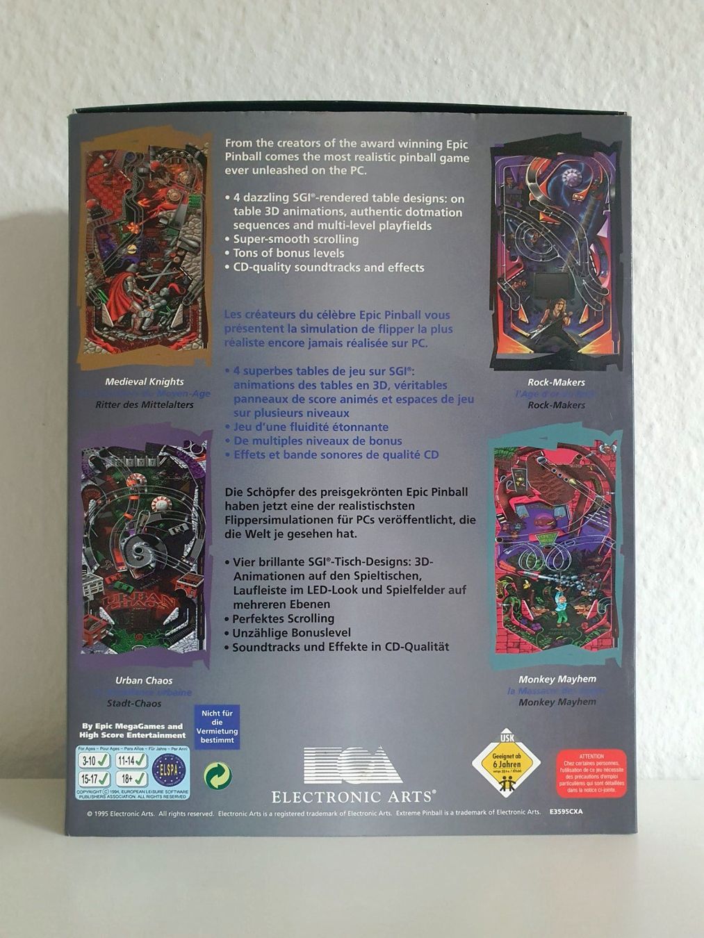 Giochi: PC Game Extreme Pinball (1995) Big Box – Usato da Greifensee venduto da perfectioN88 2