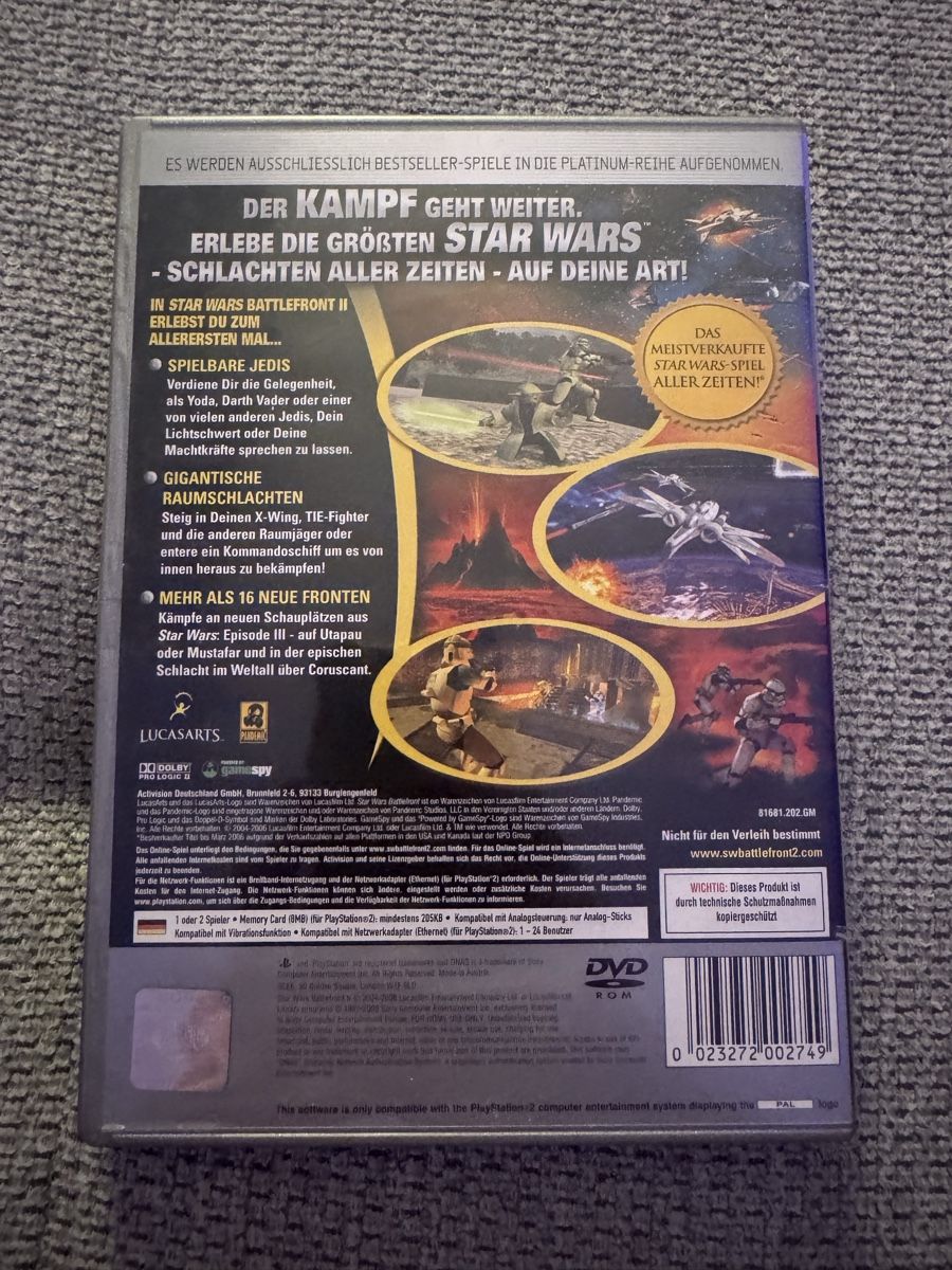 Sony Giochi:  PS2 PlayStation - Star Wars Battlefront II  – Usato da Uetendorf venduto da SRT_Adi 2