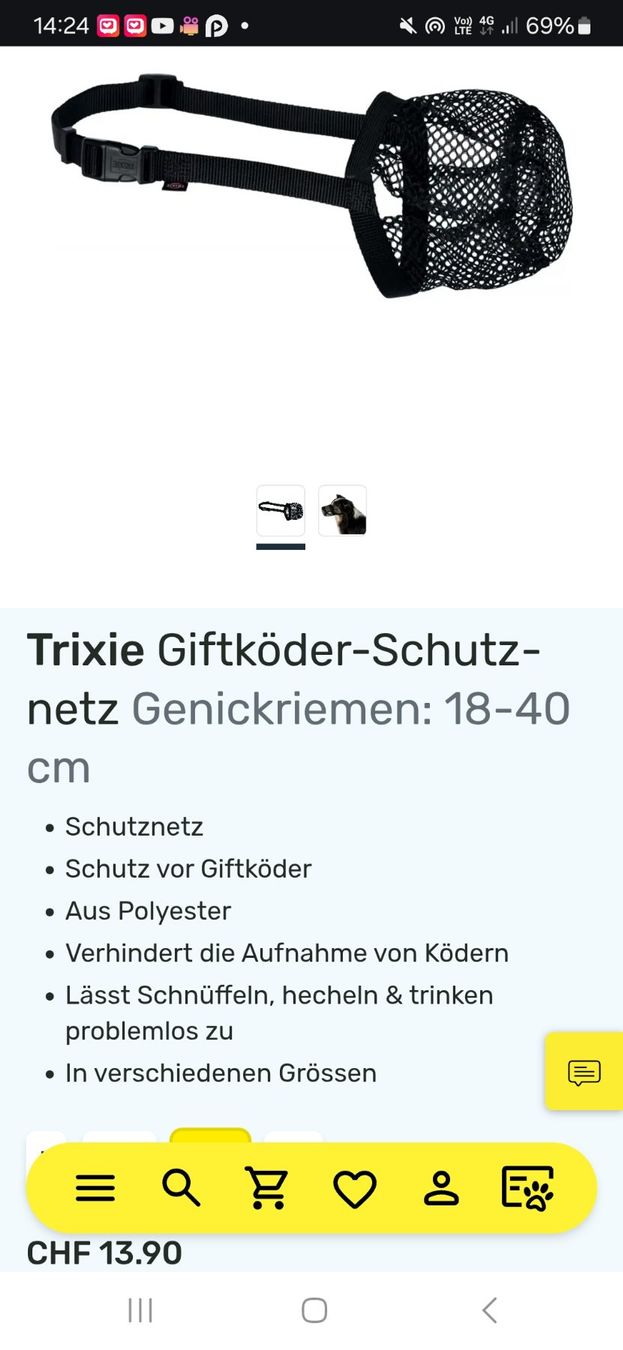 Trixie Guinzagli & Collari: Giftköder - Schnutznetz – Nuovo (secondo la descrizione) da Oberramsern venduto da lal_7v57 2