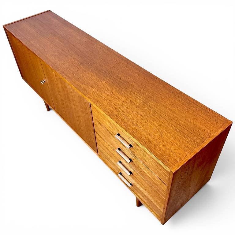 Commodes: Mid Century teak Sideboard by Wohnbedarf – D'occasion à basel par vintory.ch 4