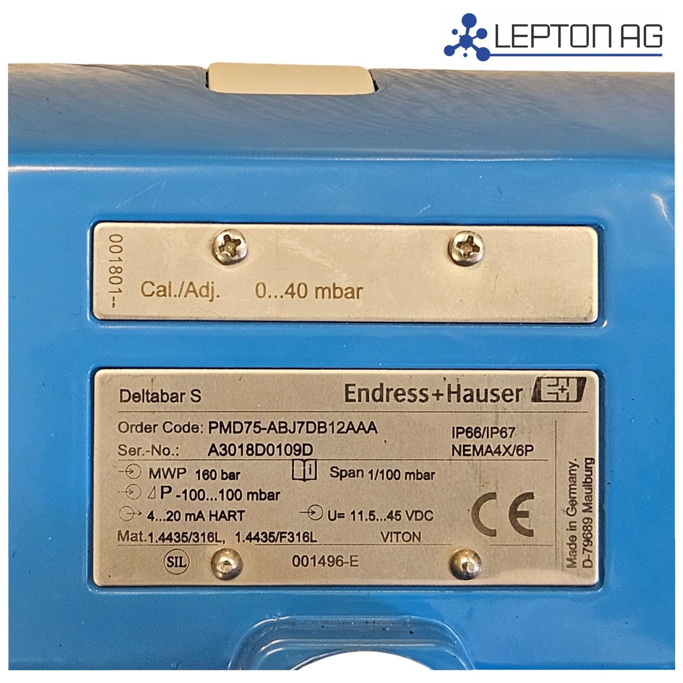 Steuerung: Endress+Hauser Deltabar S PMD75 Differenzdruck-Messumformer – Gebraucht aus Niederdorf von LeptonAG 5