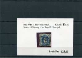 1888 St. Helvetia Nr. 70 B gestempelt