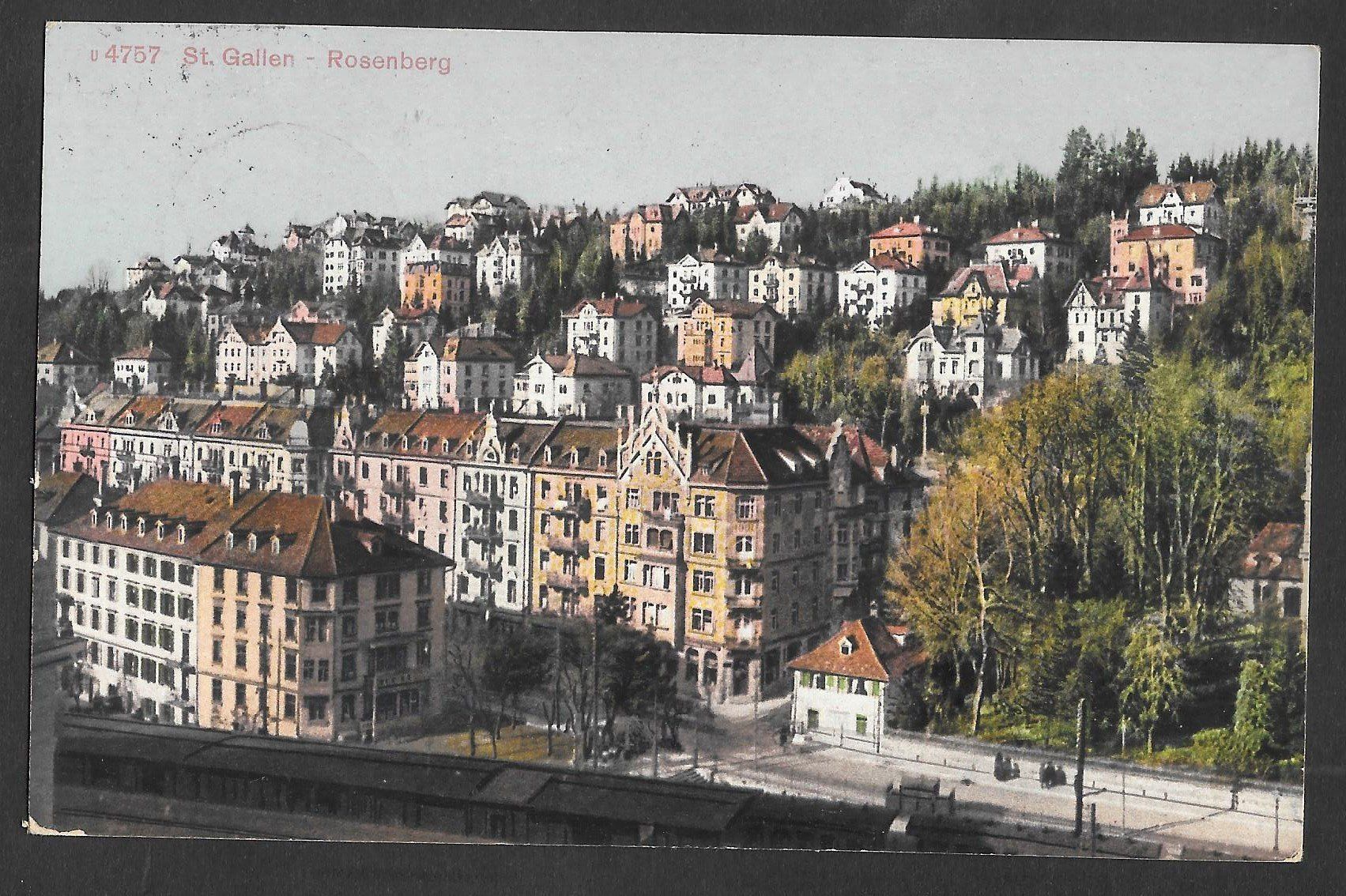 Cartoline postali: St. Gallen Rosenberg – Usato da Olten venduto da clotaldi