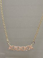 Collier plaqué or 18k avec pierres, élégant et fin, neuf