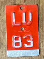 LU 83 - VELONUMMER - FAHRRADSCHILD - PLAQUE DE VELO - LU 83