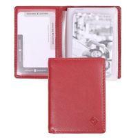 Kreditkartenetui aus Leder, rot