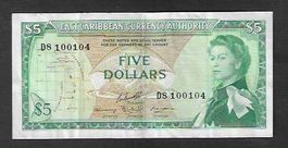 East  Caribbean  5  Dollars  Gebraucht