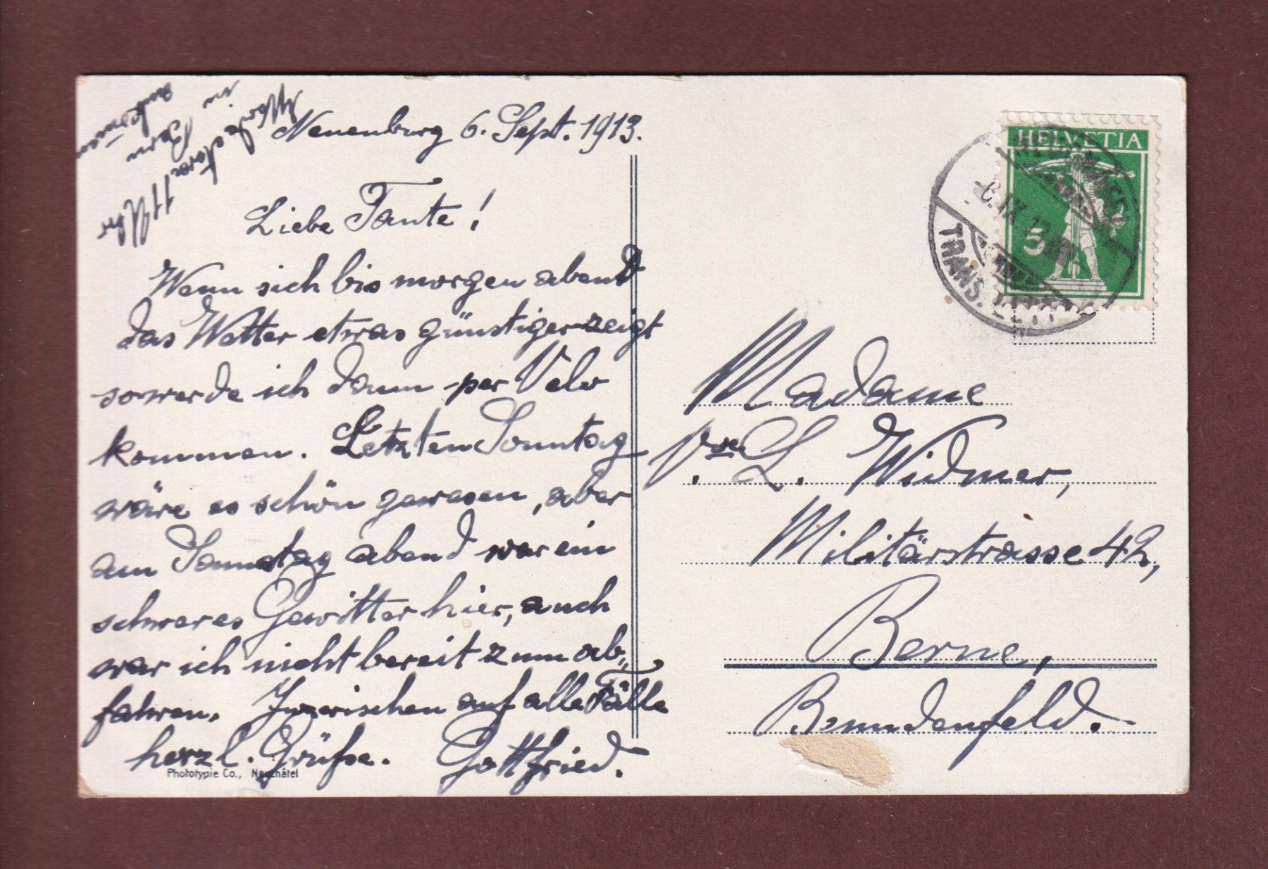 Cartes postales: NEUCHÂTEL - Château au printemps - 1913 – D'occasion à Pully par nicecards 1
