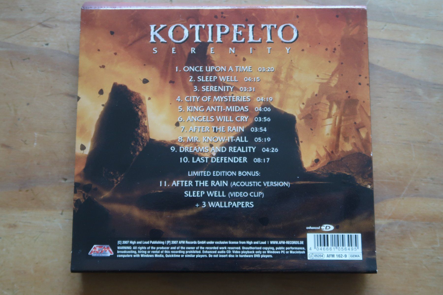 CD: KOTIPELTO - SERENITY - BONUS TRACKS - CD – Usato da Basel venduto da Patiscat 1