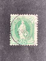 Schweiz 1892 Stehende 25 grün 67C Vollstempel ORBE 2.VI.