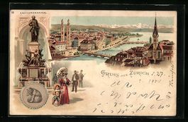 Litho Zürich, Escherdenkmal, Ortspartie