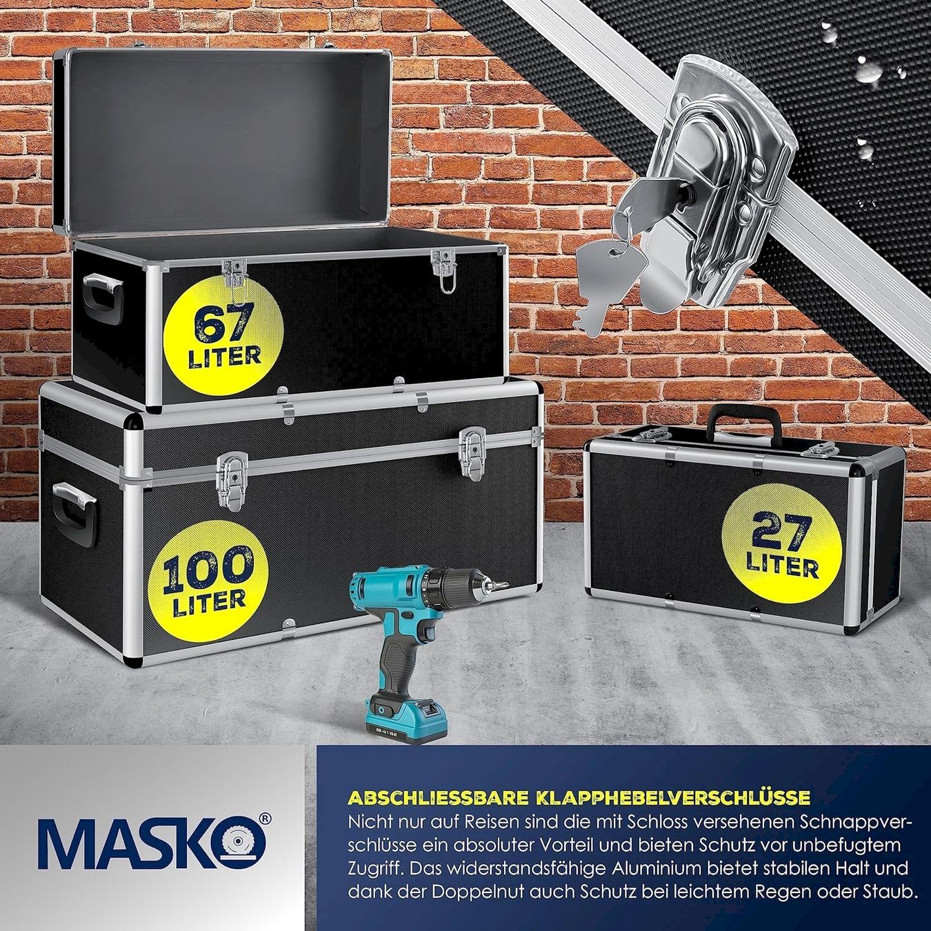 Contenitori & Simili: Masko Alubox 3er SET Schwarz – Nuovo e nell'imballaggio originale da Bottighofen venduto da zaap 4