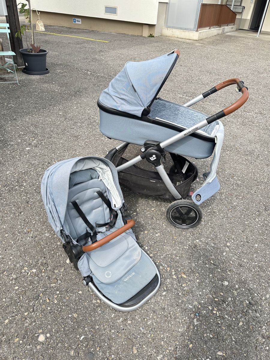 Maxi-Cosi Kinderwagen: Kinderwagen Maxi-Cosi 2-teilig hellblau gebraucht – Gebraucht aus Wangen an der Aare von jol_82h2 2