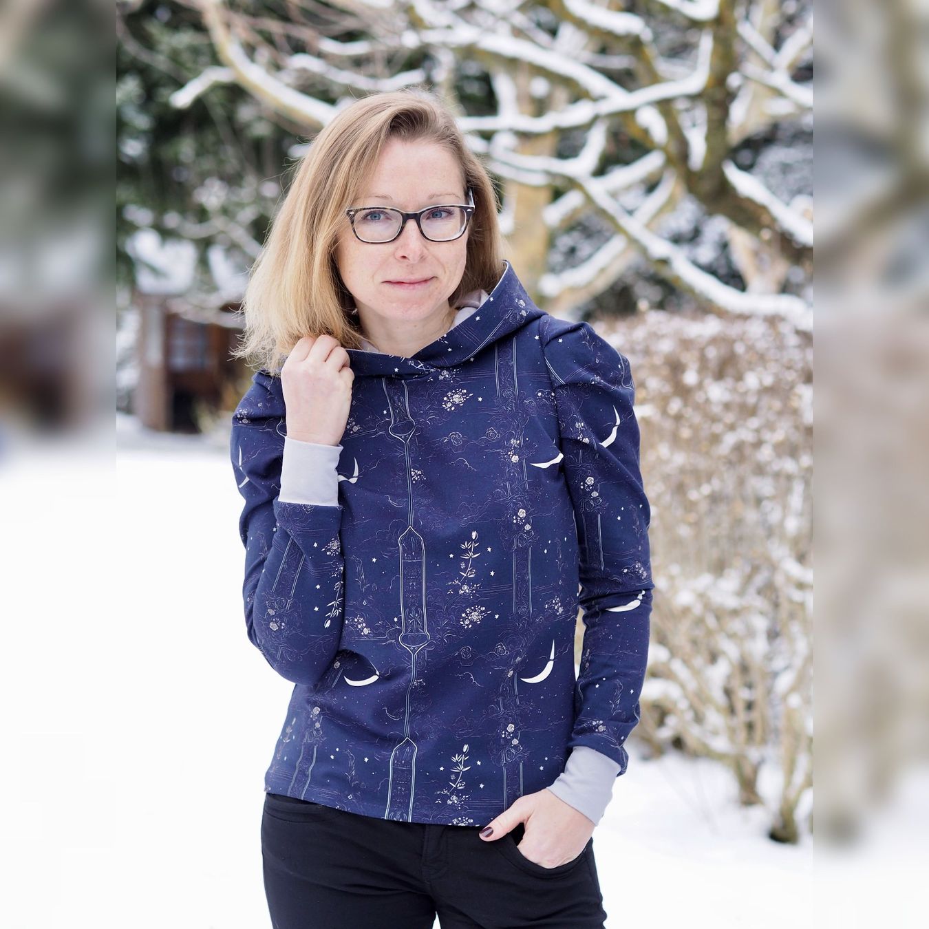 Stoffe: French Terry "Angels fall first" Mond Stoff je m – Neu und originalverpackt aus Wiesenberg von mountain-merch 5