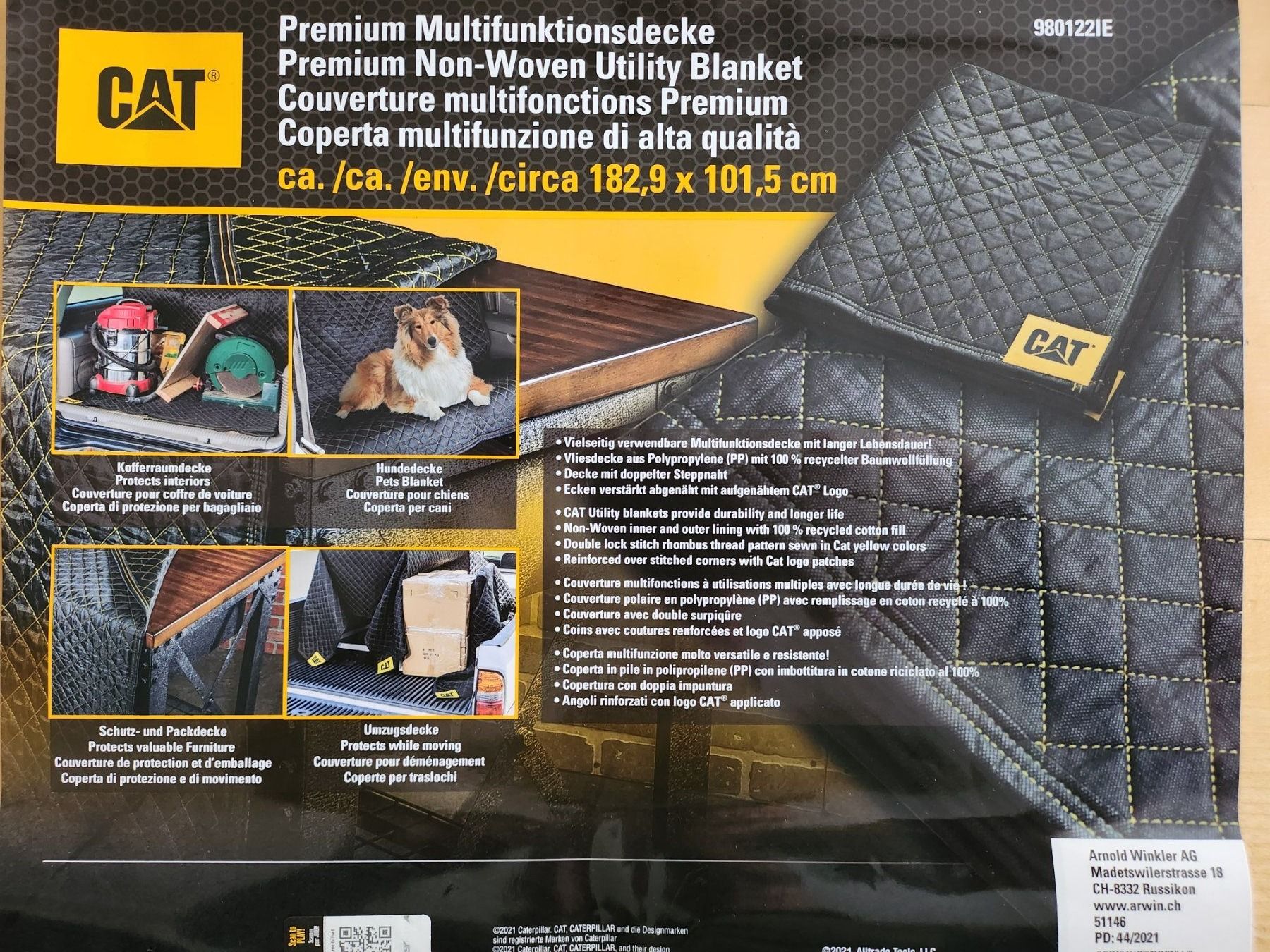 Coperte: CAT Premium Multifunktionsdecke 182x101cm – Nuovo e nell'imballaggio originale da Wila venduto da Datalog 1