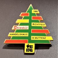 Q898 Pin Tanne Baum Richtfest 1992 Muttenz Kiosk Handelshaus