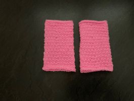Handgestrickte Pulswärmer - Amedisli Rosa