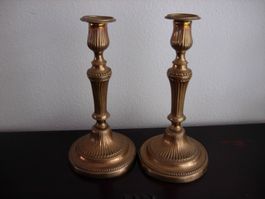 Klassizistische Leuchter um 1790-Bronce vergoldet