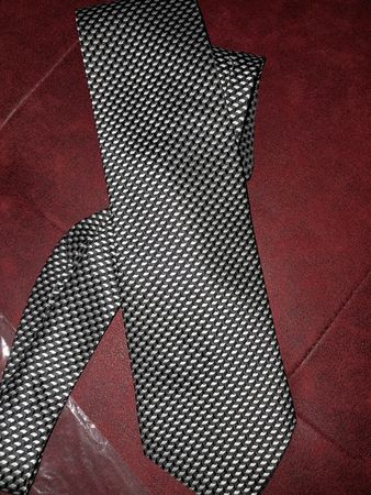 Krawatte Hugo Boss schwarz grau gemustert guter Zustand