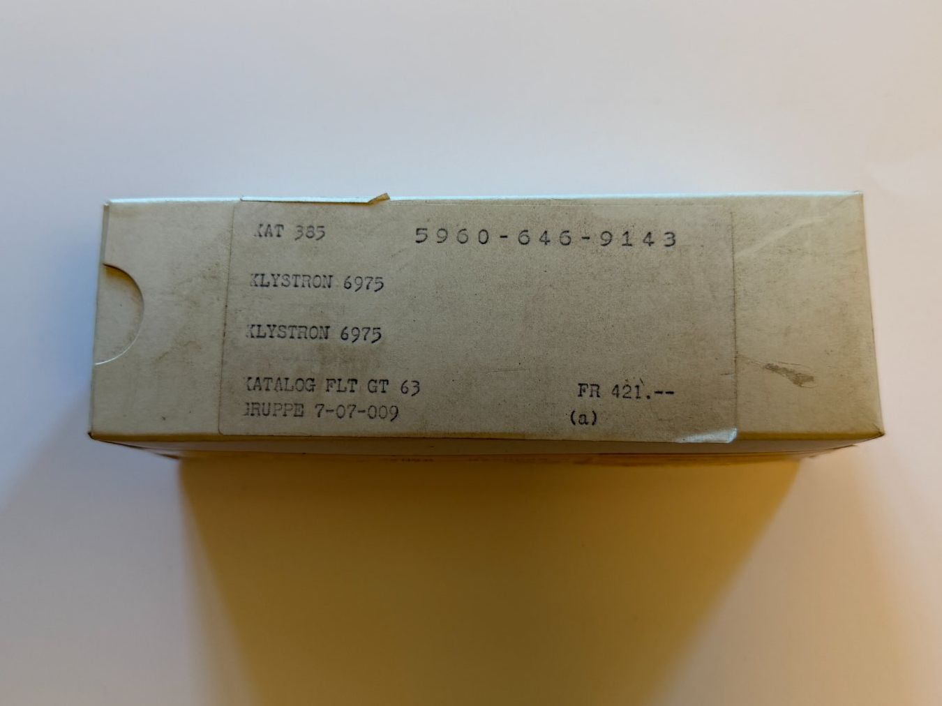 Componenti elettronici: Klystron 6975 – Nuovo (secondo la descrizione) da Huttwil venduto da Thoste