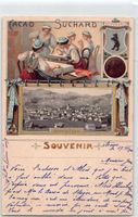 GRUSS aus APPENZELL - schöne seltene Lithographie 18.3.1900