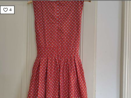 VERKAUFT Sommerliches Retro Kleid mit Muster, Grösse 38