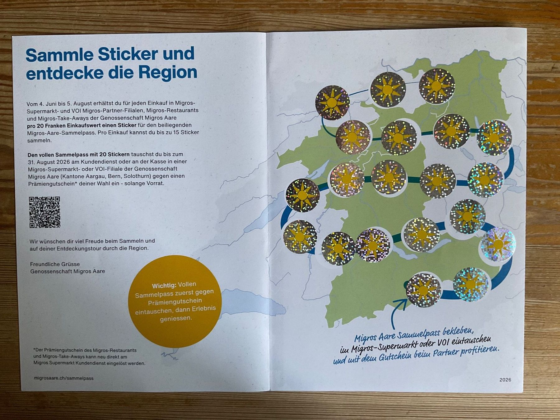 Migros Timbres & points: Migros Aare Sammelspass – Neuf avec emballage d'origine à Möhlin par Claudia241 2