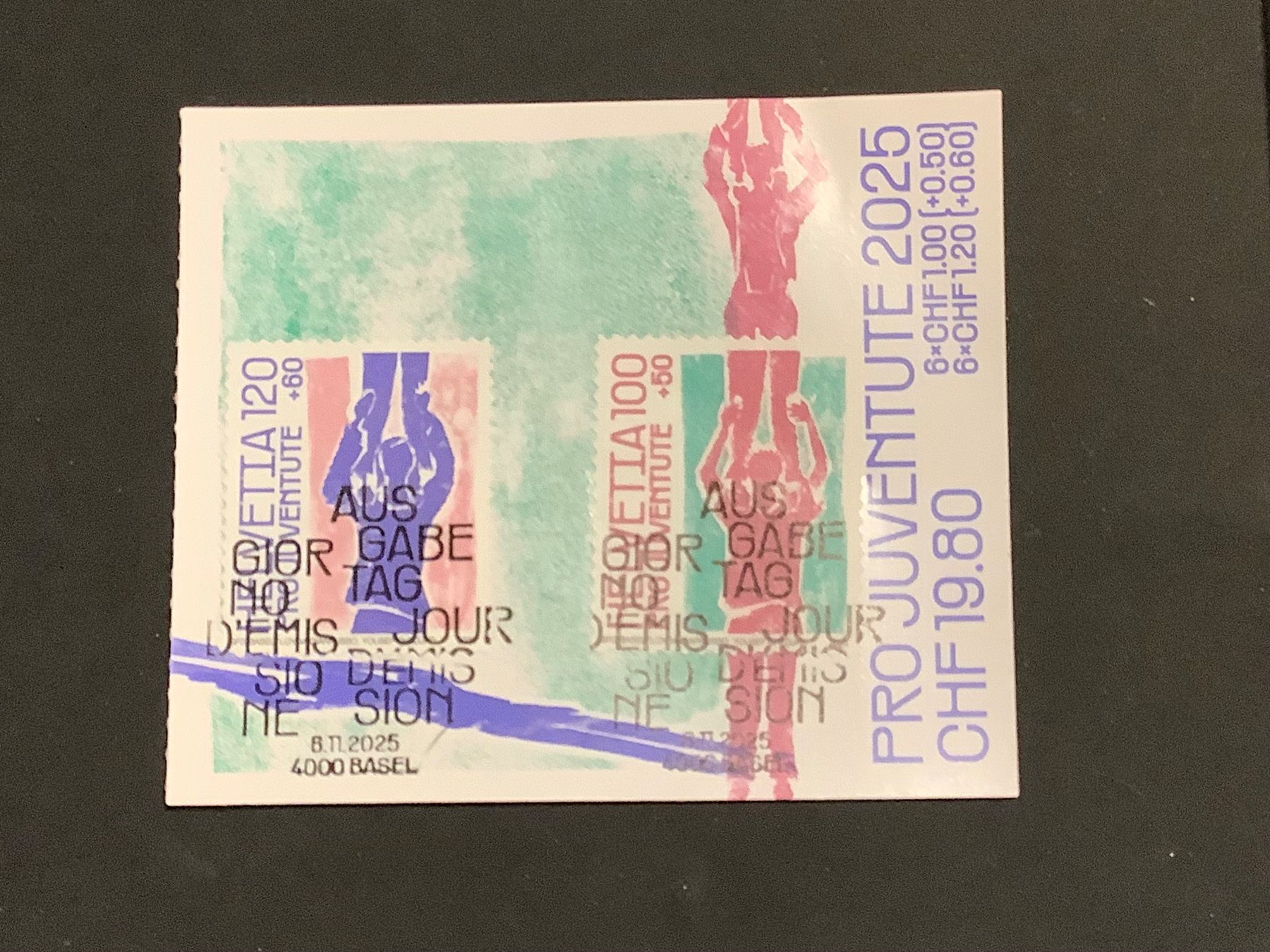 Tutti i francobolli: PRO JUVENTUTE - Marken aus Heft auf Deckelblatt !!! – Usato da Lufingen venduto da Rac0