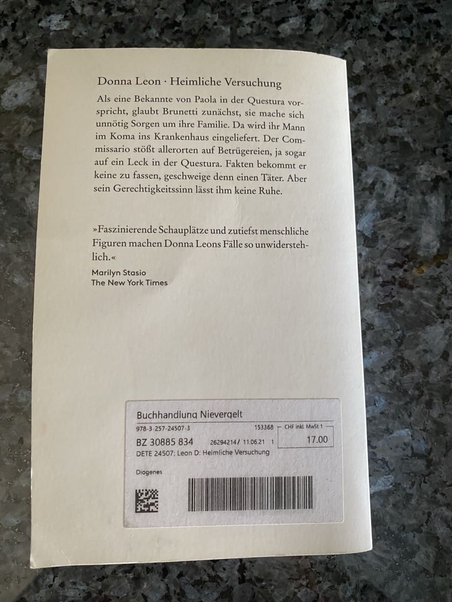 Libri: Donna Leon Heimliche Versuchung Roman gebraucht – Usato da Arni AG venduto da EW4239ew 1