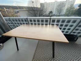 Esstisch Eiche (nicht Massivholz) & Metall schwarz