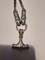 collier marteau de thor tete de serpent viking