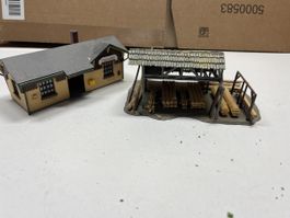 Modellbahn: Holzschuppen und Haus, Spur H0, gebraucht 47