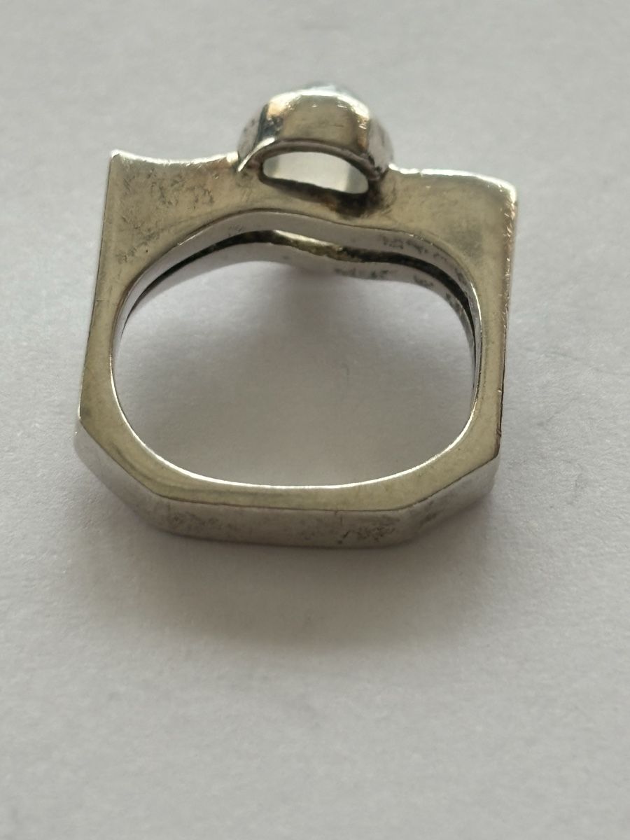 Anelli: Vintage Silber 925 Ring mit Mondstein – Usato da Langnau am Albis venduto da flusspflege 5
