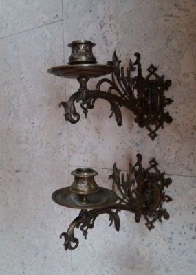 Kerzenständer: Klavier Kerzenhalter / Jugendstil 2 Stück – Gebraucht aus Jonen von Lux.K. 1