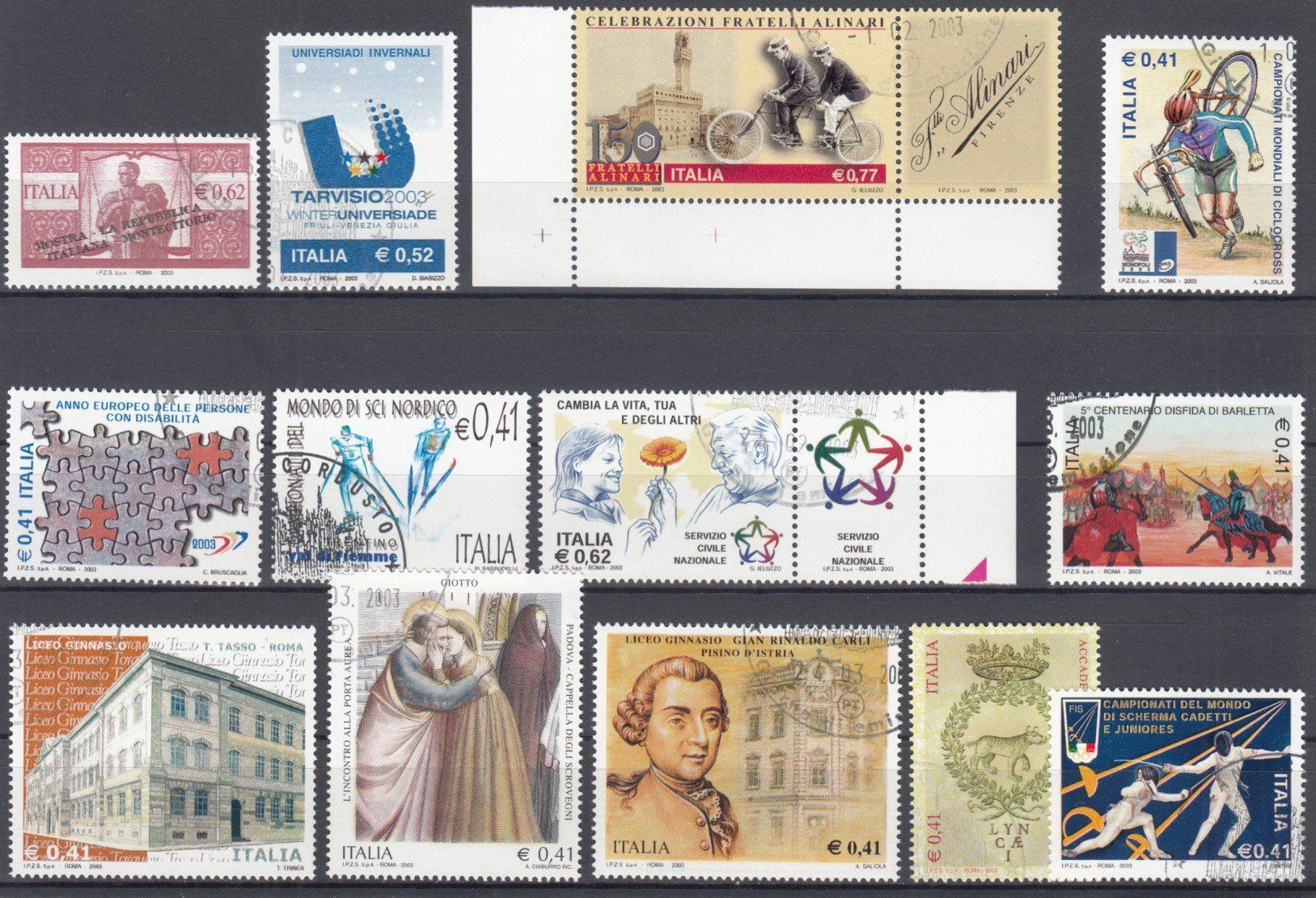 Tous les timbres: Italien 2003 mit ET – D'occasion à Bürglen TG par StampGraf 1
