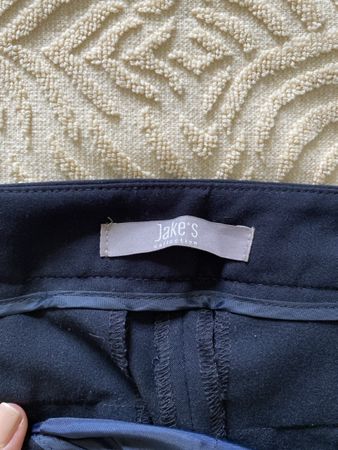 Navy Sailor Button Wide Leg Trousers — Size 36/38